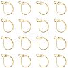 Brass Leverback Earring Findings KK-PH0026-22G-RS-1