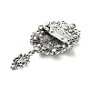 Retro Alloy Rhinestone Oval Brooch LS-JEWB-B022-01AS-01-2