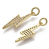 Brass Micro Pave Cubic Zirconia Pendants LS-KK-N227-11G-1