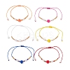 6Pcs Glass Seed Bead & Resin Braided Beaded Bracelets BJEW-MZ00307-3