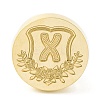 Golden Tone Round Wax Seal Brass Stamp Heads AJEW-Z034-02G-X-2