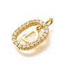 Brass Micro Pave Cubic Zirconia Pendants ZIRC-P123-01G-D01-2