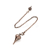 Brass Cable Chain Pointed Dowsing Pendulums HJEW-D004-03-3