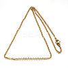 304 Stainless Steel Cable Chain Necklace STAS-L164A-01G-2