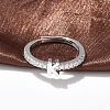 S925 Sterling Silver Adjustable Letter Rings for Women RJEW-M068-01P-K-4