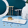36Pcs 6 Styles 201 Stainless Steel Stud Earring Findings with Hole EJEW-UN0002-41-2