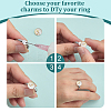 40Pcs 304 Stainless Steel Pad Ring Settings STAS-ME0003-24-4