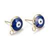 Eco-Friendly Brass Enamel Stud Earring Findings KK-H761-02G-F-1