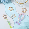 4Pcs 2 Styles Zinc Alloy Spring Gate Rings FIND-GF0007-56KCG-4