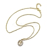 Brass Clear Cubic Zirconia Pendant Necklaces for Women NJEW-D305-03G-01-3