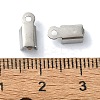 Non-Tarnish 201 Stainless Steel Ribbon Crimp Ends STAS-C097-52P-3