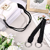 2Pcs Braided PU Leather Handles PURS-CL0001-18C-4
