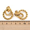 304 Stainless Steel Twist Ring Dangle Stud Earrings EJEW-K268-22G-5