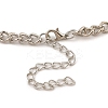 Tibetan Style Alloy Flat Round Bib Necklaces NJEW-L046-04AS-2