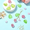 DIY Flower Leaf Acrylic Dangle Earring Jewelry Making Kits DIY-YW0010-07-4