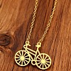 304 Stainless Steel Bicycle Pendant Necklaces for Men Women WGD5F94-01-3