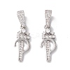 Eco-Friendly Brass Micro Pave Cubic Zirconia Pendants KK-K265-01P-P-1