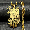 201 Stainless Steel Pendant Necklaces NJEW-C066-19G-1