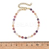 Natural Amethyst & Tourmaline & Sunstone & Rose Quartz Round Beaded Necklaces and Bracelet Set SJEW-JS01383-8