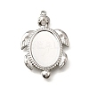 304 Stainless Steel Pendant Cabochon Settings STAS-C122-16B-P-1