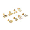 Brass Micro Pave Clear Cubic Zirconia Cartilage Earrings WGF4DCF-09-3