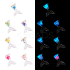 28Pcs 7 Colors Luminous Transparent Resin Pendants RESI-TA0002-08-11