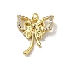 Rack Plating Brass Micro Pave Cubic Zirconia Pendants KK-H473-08D-G-1