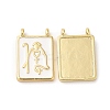 Eco-Friendly Brass Enamel Pendants KK-M246-17G-02-1