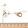 Christmas Aloy Enamel Dangle Stud Earrings for Women LS-EJEW-F399-05A-G-3