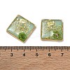 Plating Brass & Transparent Epoxy Resin & Dried Flower Pendants RE-CBAA153-05A-3
