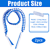 Two Tone Graduation Ribbon Leis FIND-WH0423-78A-2