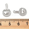 Rack Plating Brass Clear Cubic Zirconia Pendants KK-M102-22P-A-3