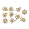 Brass Micro Clear & Black Cubic Zirconia Pendants X-ZIRC-F120-067G-4