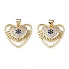 Brass Micro Pave Cubic Zirconia Pendants ZIRC-N039-233-2