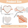 15Pcs 3 Colors Alloy Heat Transfer Watch Band Accessories FIND-CA0011-17A-2