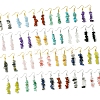Natural & Synthetic Gemstone Dangle Earrings EJEW-FS00056-3