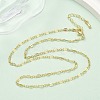 3MM Brass Dapped Chain Necklaces NJEW-P339-02B-G-4