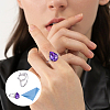 1Pc Adjustable 925 Sterling Silver Cubic Zirconia Ring Components STER-UN0001-52-5