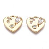 Brass Micro Pave Cubic Zirconia Charms KK-N232-261A-1