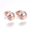 304 Stainless Steel Ear Studs EJEW-G210-01RG-2