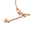1mm Rack Plating Brass Box Chain Adjustable Slider Necklaces for Women Men MAK-L044-08RG-2