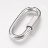 304 Stainless Steel Keychain Clasp Findings STAS-K183-02-D-2
