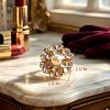 Zinc Alloy Enamel Cuff Open Rings for Women WZ6536-1-3