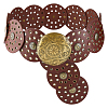 Vintage Imitation Leather Disc Chain Belts AJEW-WH0696-051A-1