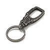 Tibetan Style 316 Surgical Stainless Steel Fittings with 304 Stainless Steel Key Ring FIND-Q101-06AS-01-2
