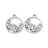Alloy Crystal Rhinestone Pendants ALRI-K049-12P-1