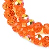 Electroplate Transparent Glass Beads Strands EGLA-A046-01B-24-2