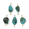 Natural Magnesite Connector Charms PALLOY-JF05937-01-1