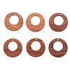 20Pcs Walnut Wood Pendants WOOD-CJ0001-23-4