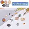 Unicraftale 40Pcs 10 Style Flat Round Stud Earring Findings STAS-UN0024-24-4